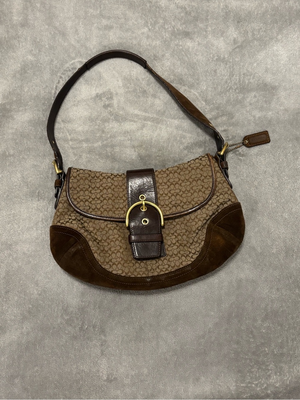Coach Vintage Soho Signature Buckle Flap Shoulder Bag #6808